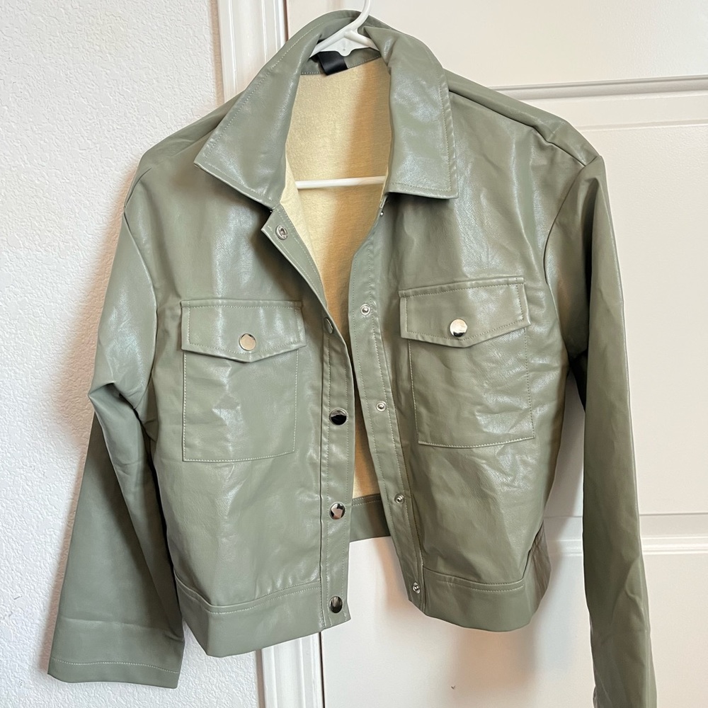 Faux leather jacket